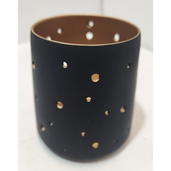 Yankee Candle Tealight Holder Night Fireflies 1513871 Metal Black & Gold in Box - Picture 1 of 10